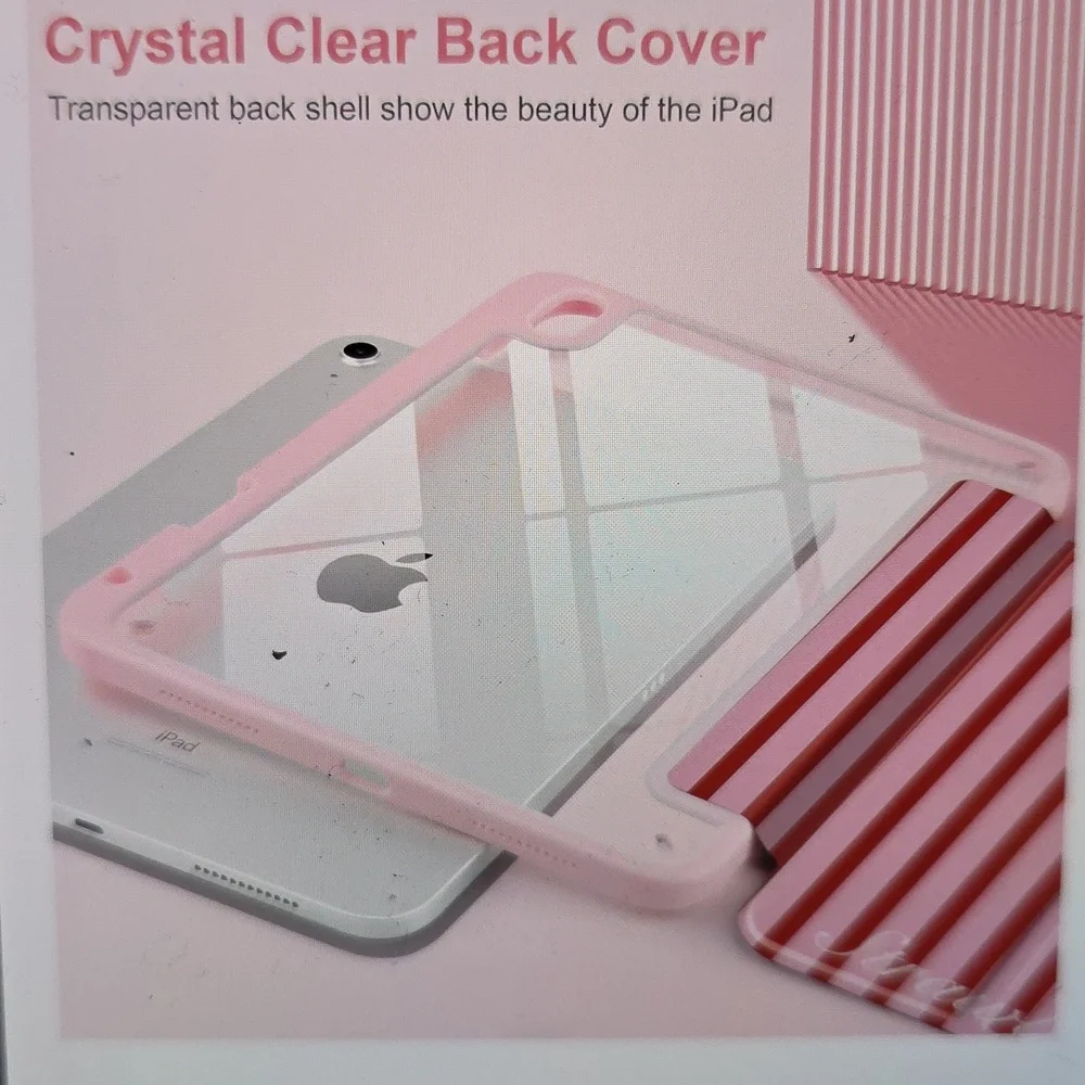 Red & Pink Striped Case Apple ipad 11 Inch M3 2025 M2 2024, ipad Air 5th 2022